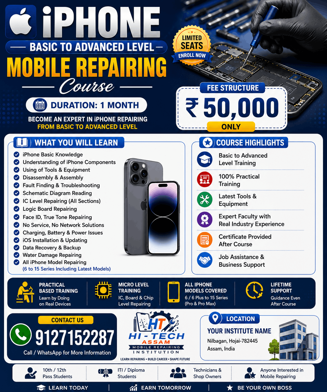 iPhone repairing course at Hi-Tech Assam